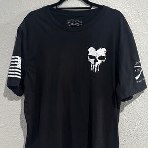 Grunt Style Black Skull Graphic Tee size 2XL